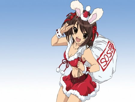 bunny santa - anime, girls, other