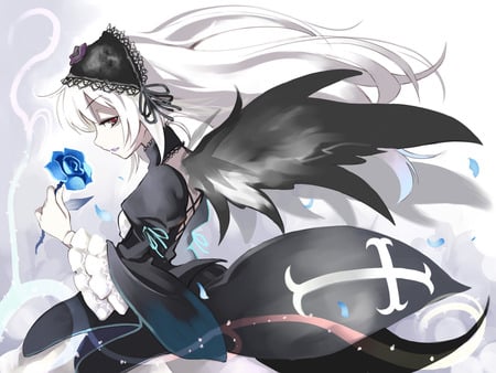 Suigintou - rozen maiden, living doll, anime, suigintou