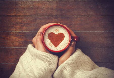 â™¥ - white, wood, craciun, red, hand, valentine, cup, christmas