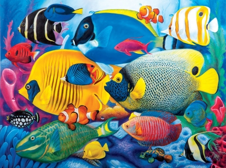 Exotic fish - summer, fantasy, fish, vara, skin, colorful, exotic