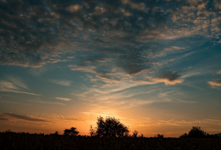 Sunset - nature, sky, sunset, clouds