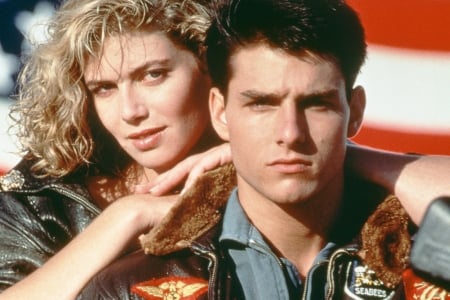 Top Gun (1986) - woman, actress, couple, movie, kelly mcgillis, top gun, man, tom cruise, actor