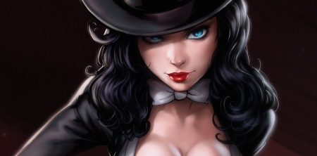 Girl - hat, black, fantasy, girl, eyes, bow, luminos