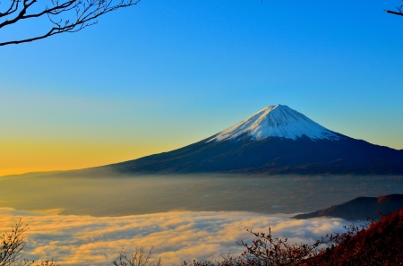 Mount Fuji - Nature, Clouds, Japan, Mountain, Landscape, Sunrise