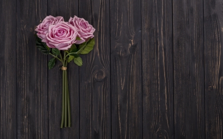 Happy Day! - wood, rose, card, flower, pink