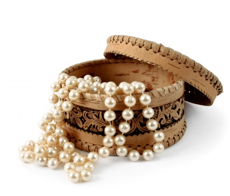 Pearls - pearls, wood, jewel, box