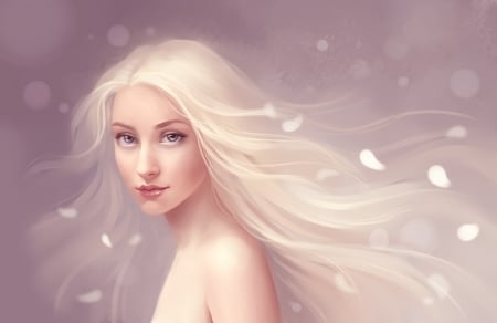 Daenerys - face, pink, wind, blonde, frumusete, art, game of thrones, luminos, daenerys targaryen