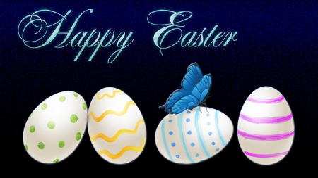 Easter Eggs - Blue Butterfly, Happy Easter, Butterfly, Easter Eggs, Easter