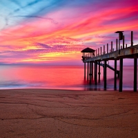 Sunset Over Ocean Pier