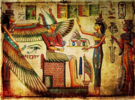 Ancient_Egyptians2 - art, lotus, ancient, egypt