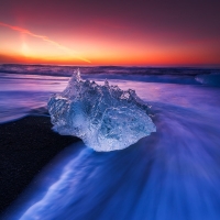 Frost Ice On Seashore