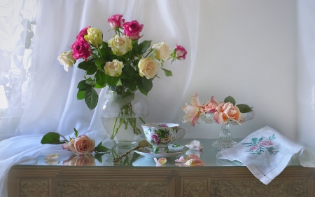 Roses Still Life - roses, delicate, still life, photography