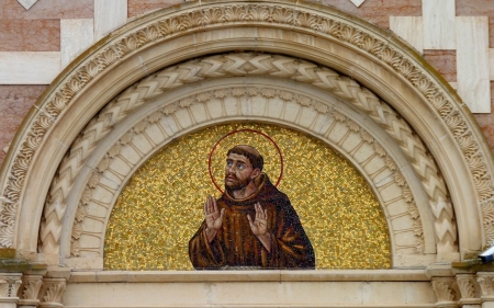 St. Francis in Manopello, Italy - manopello, st francis, italy, church, mosaic