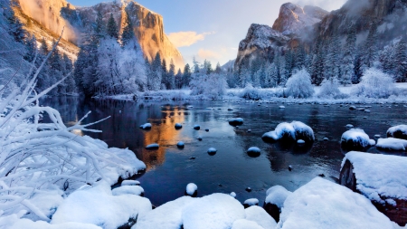 Sunny Winter Day on the Mountains