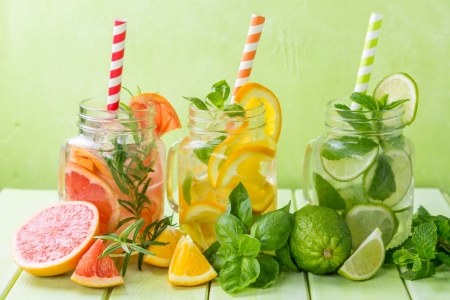 Lemon drinks - Mint, Summer, Lime, Jars