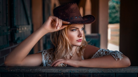 Cowgirl - beauty, western, woman, cowsgirl