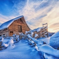 Winter House in Mountains