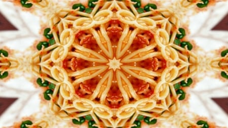 Pasta Art by Camille Kleinman - spaghetti, art, kaleidoscope, pasta, camille kleinman, food