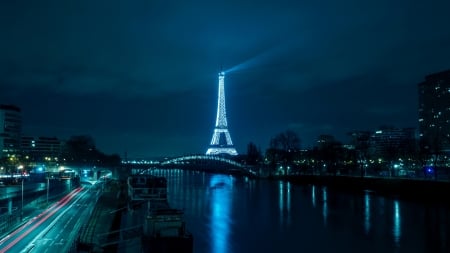 Paris at Night - France, Nature, Rivers, Nights, Cityscapes