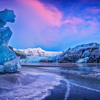 Vatna Glacier, Iceland at Twilight