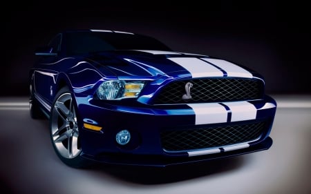 Ford Mustang Shelby - vehicles, mustang, ford mustang shelby, blue cars, cars, ford, shelby