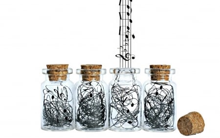 Music Notes - abstract, music, funny, entertainment, cool