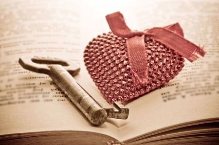 ♥ - key, love, heart, book