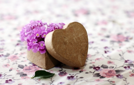 Happy Valentine's Day! - wood, valentine, box, card, flower, pink