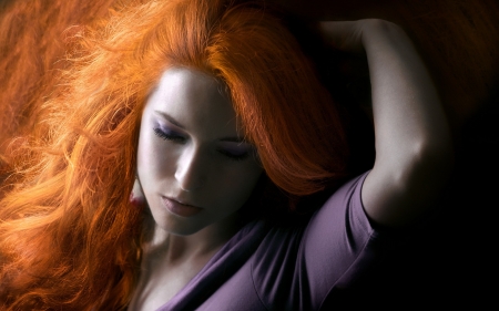 Beauty - redhead, woman, model, girl, face