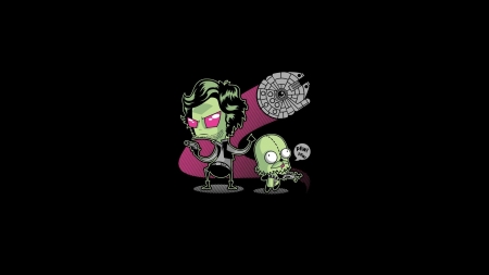 Give It Up - invader zim, abstract, pyew pyew, starwars