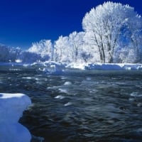 River With Snow