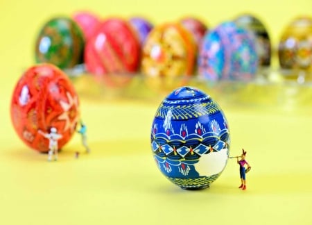 Happy Easter! - easter, colorful, paint, funny, egg, card