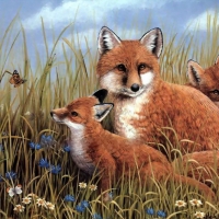 Mother Fox Painting