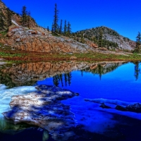 Reflecting In A Calm Blue Lake