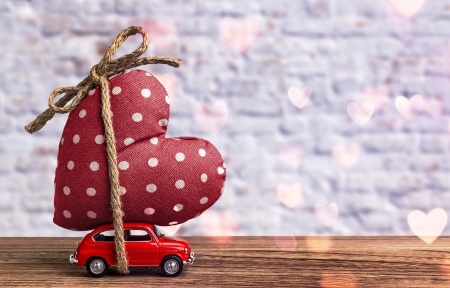 Happy Valentine's Day! - valentine, car, heart, red