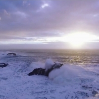 Crashing Waves Pacific Ocean