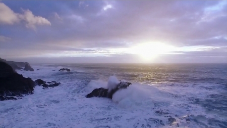 Crashing Waves Pacific Ocean - oceans, ocean, seas, pacific ocean, sea, rocks