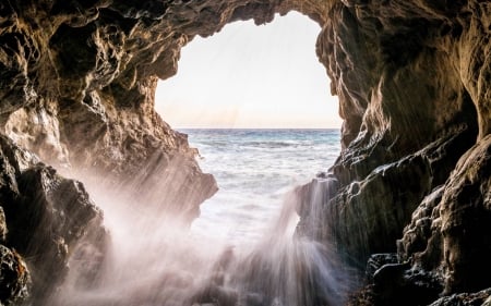 ocean cave - nature, fun, ocean, cool, cave