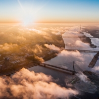 Aerial of a river