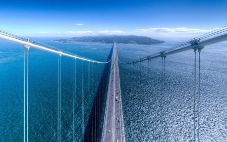 ♥ - skin, water, view from the top, summer, blue, sea, white, texture, vara, bridge