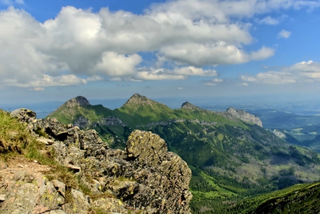 Mountain Landscape - nature, mountains, landscape, clouds