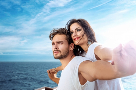 â™¥ - woman, couple, people, girl, vara, summer, white, blue, man, sea