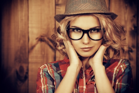 Beauty - hat, glasses, woman, model, girl, face