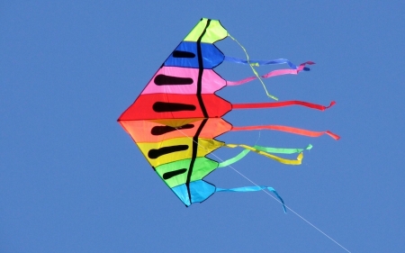 Flying Kite - colors, kite, fly, sky