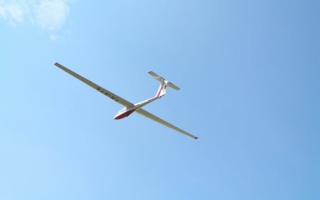 Glider - aircraft, flying, glider, sky