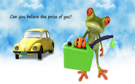 Frog Gas - Car, Gas, Frog, Funny, Clouds, Bug, Sky