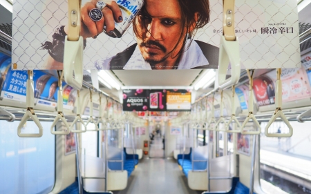 Tokyo metro - metro, tokyo, commercial, Johnny Depp, man