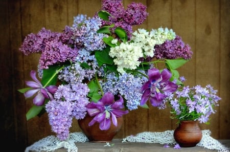 Still life - pretty, vase, beautiful, lilac, spring, lovely, still life, bouquet, flowers