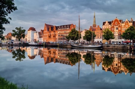 Germany - lake, architecture, germany, cool, houses, reflection, fun