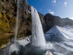 Selandjafoss Waterfall in the Winter, Iceland